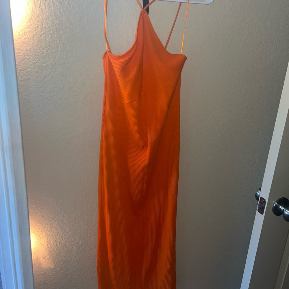 Zara Midi Ribbed Dress